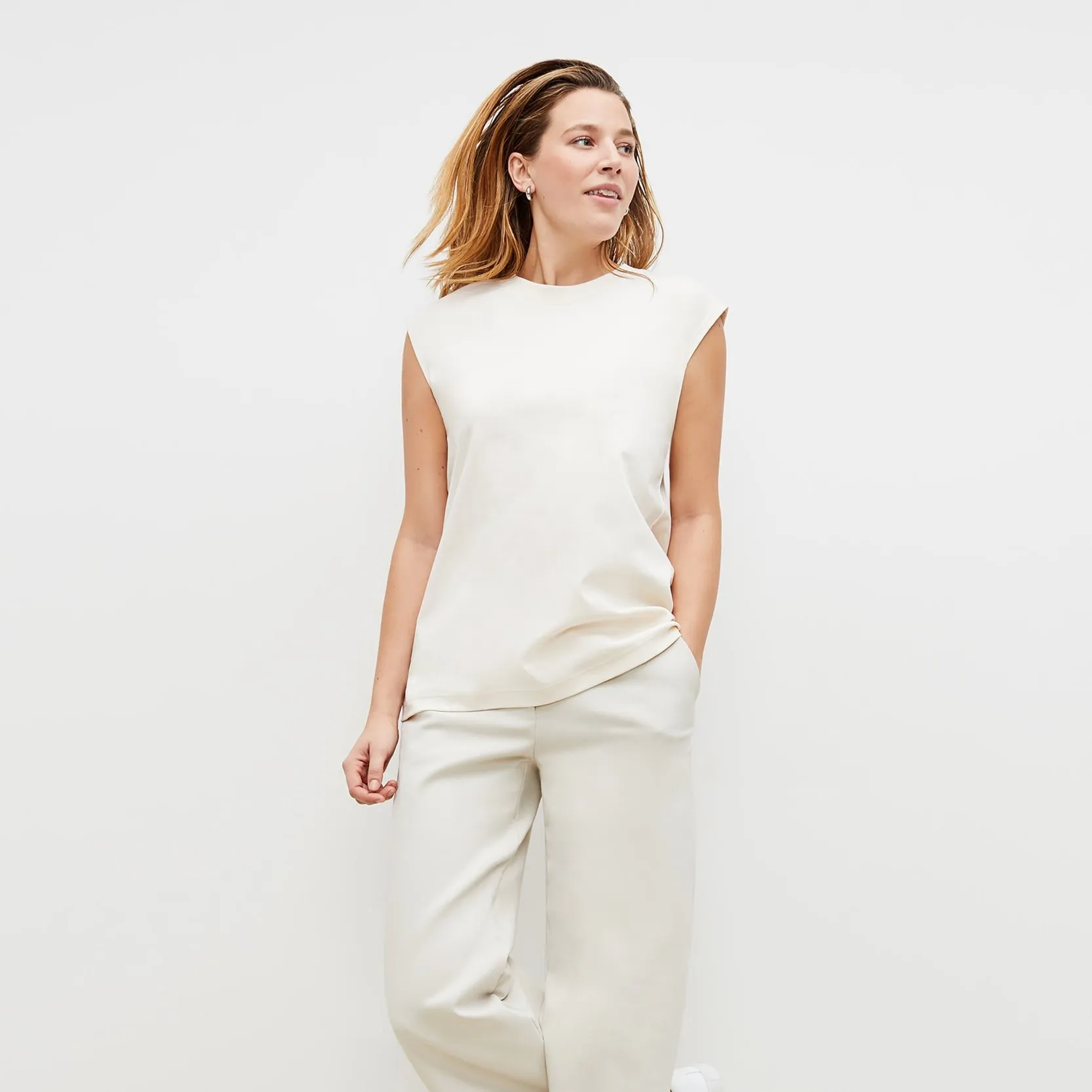 Alina T-Shirt - Pima Cotton :: Ivory