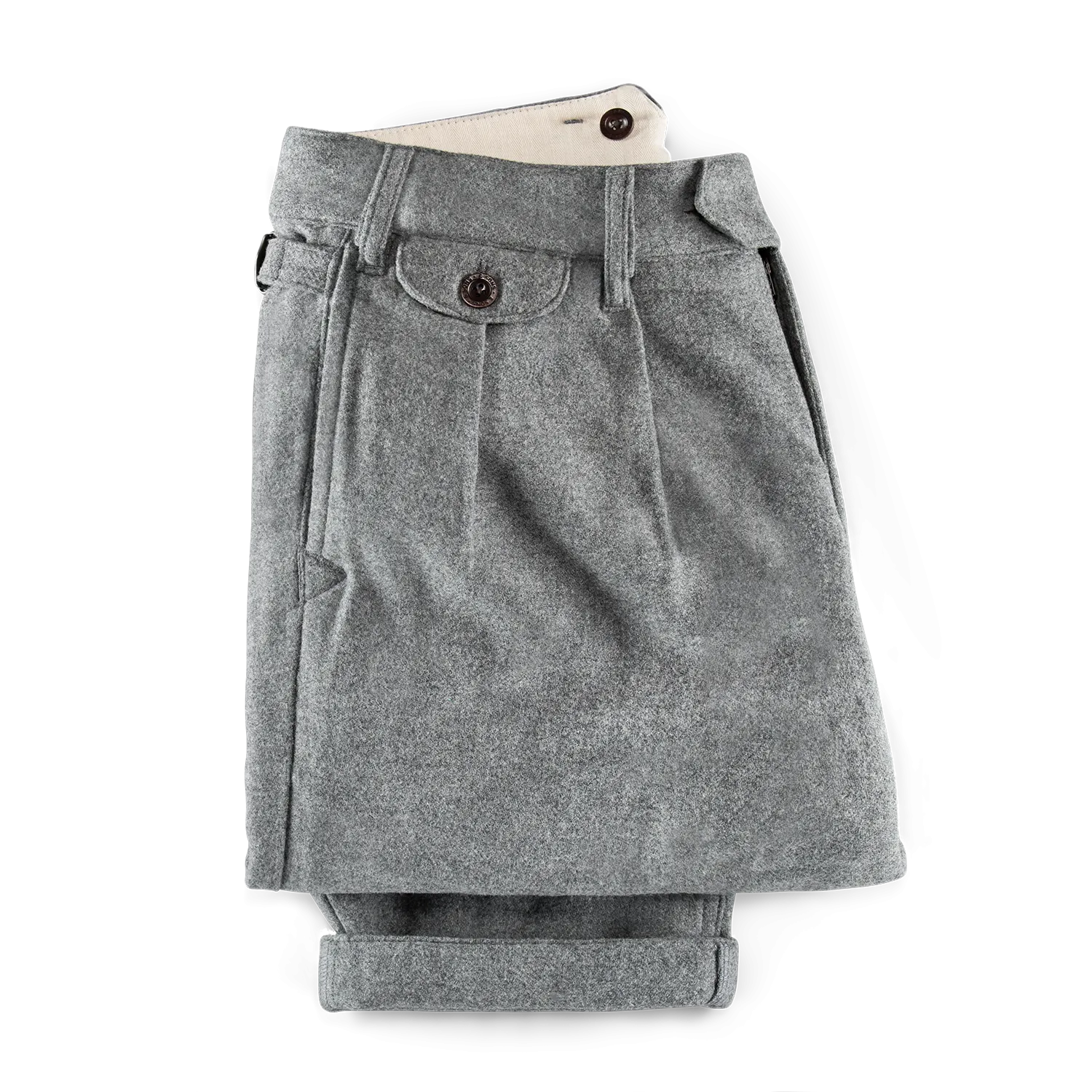 &SONS Ripley Wool Trousers Grey