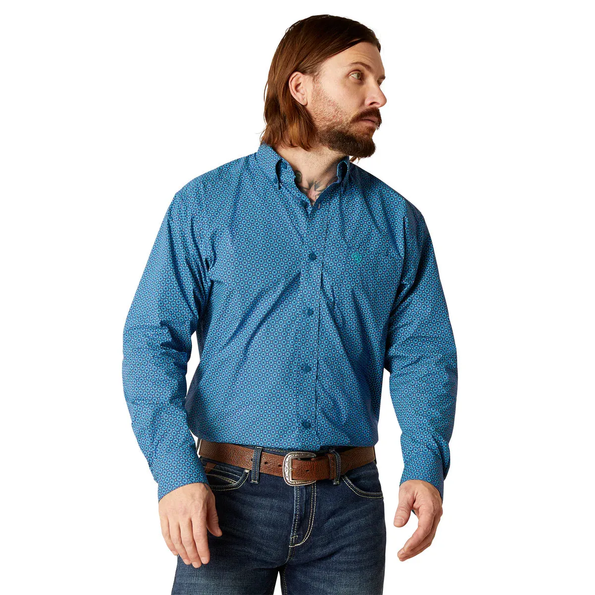 Ariat Mens Braxton Classic Long Sleeve Shirt - Spellbound Teal