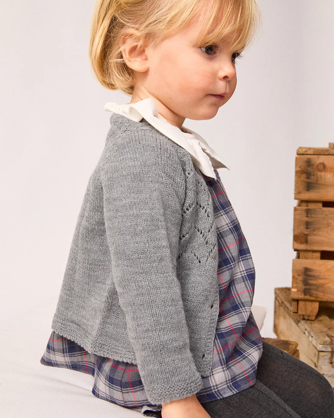 Baby Girl Gray Cardigan