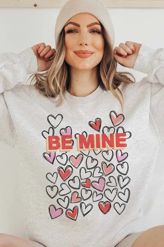 Be Mine HEART DOODLE GRAPHIC SWEATSHIRT