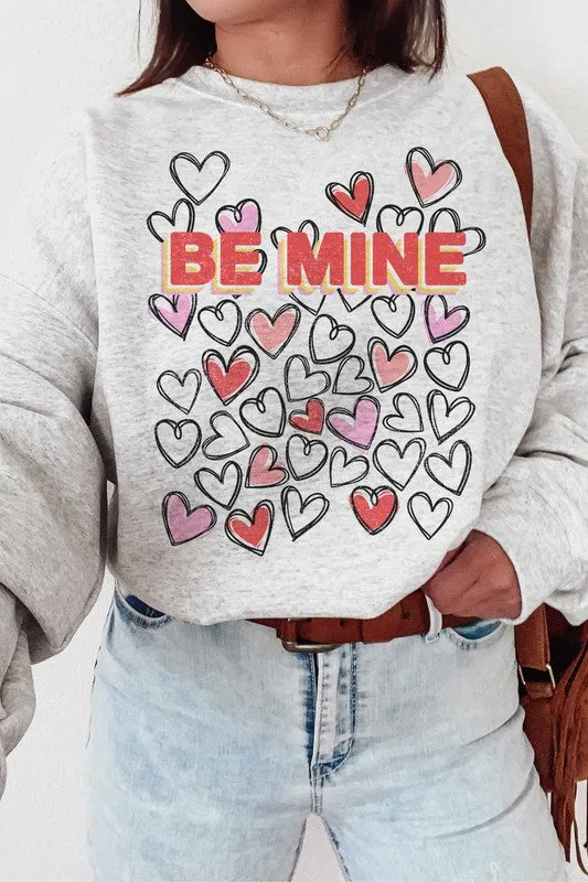 Be Mine HEART DOODLE GRAPHIC SWEATSHIRT