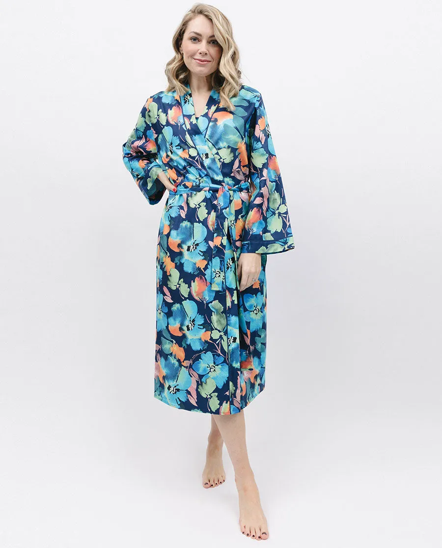 Bea Floral Print Long Dressing Gown