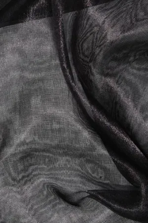 Black Metallic Organza Fabric