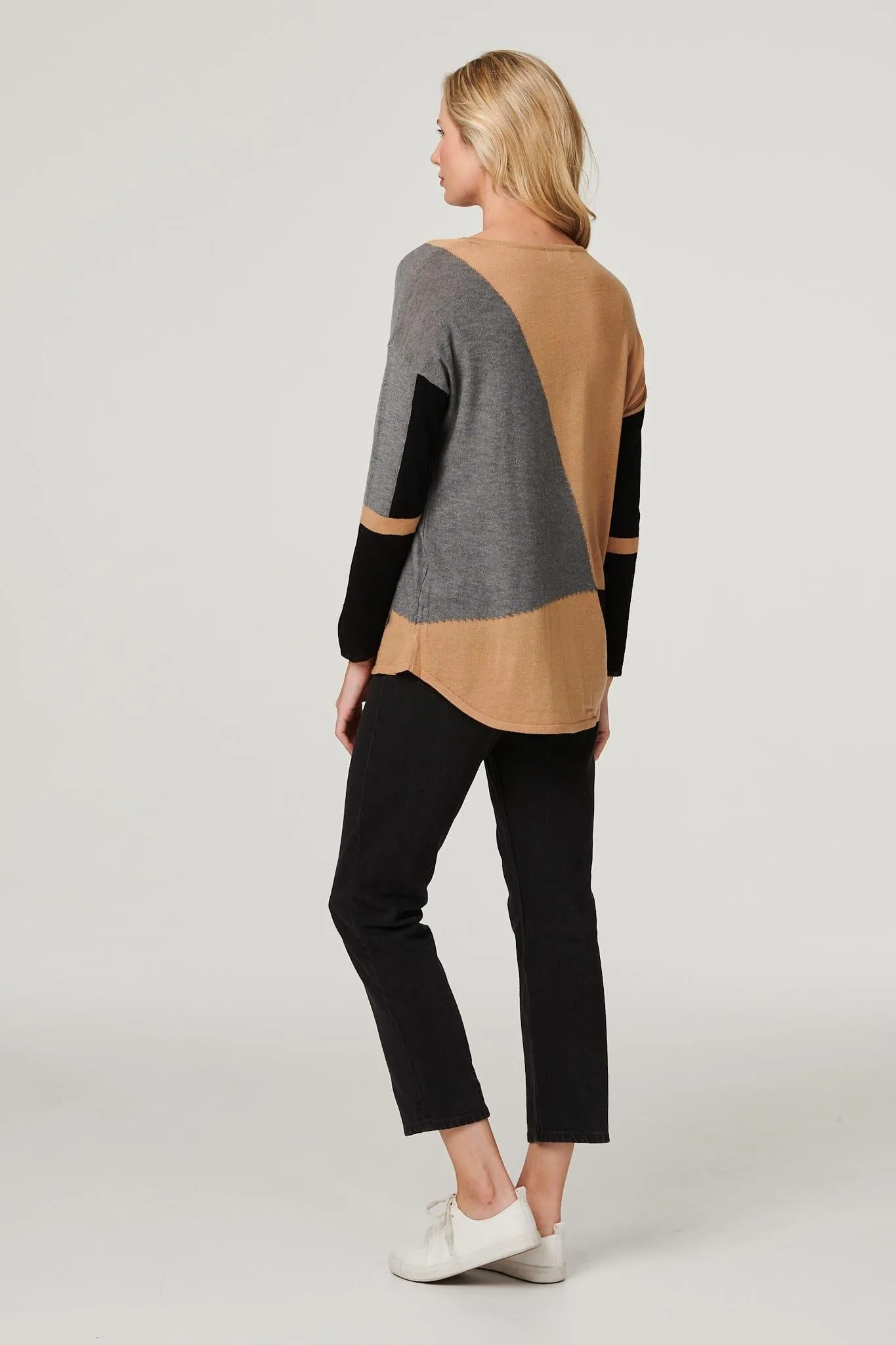 Boat Neck Relaxed Knit Pullover