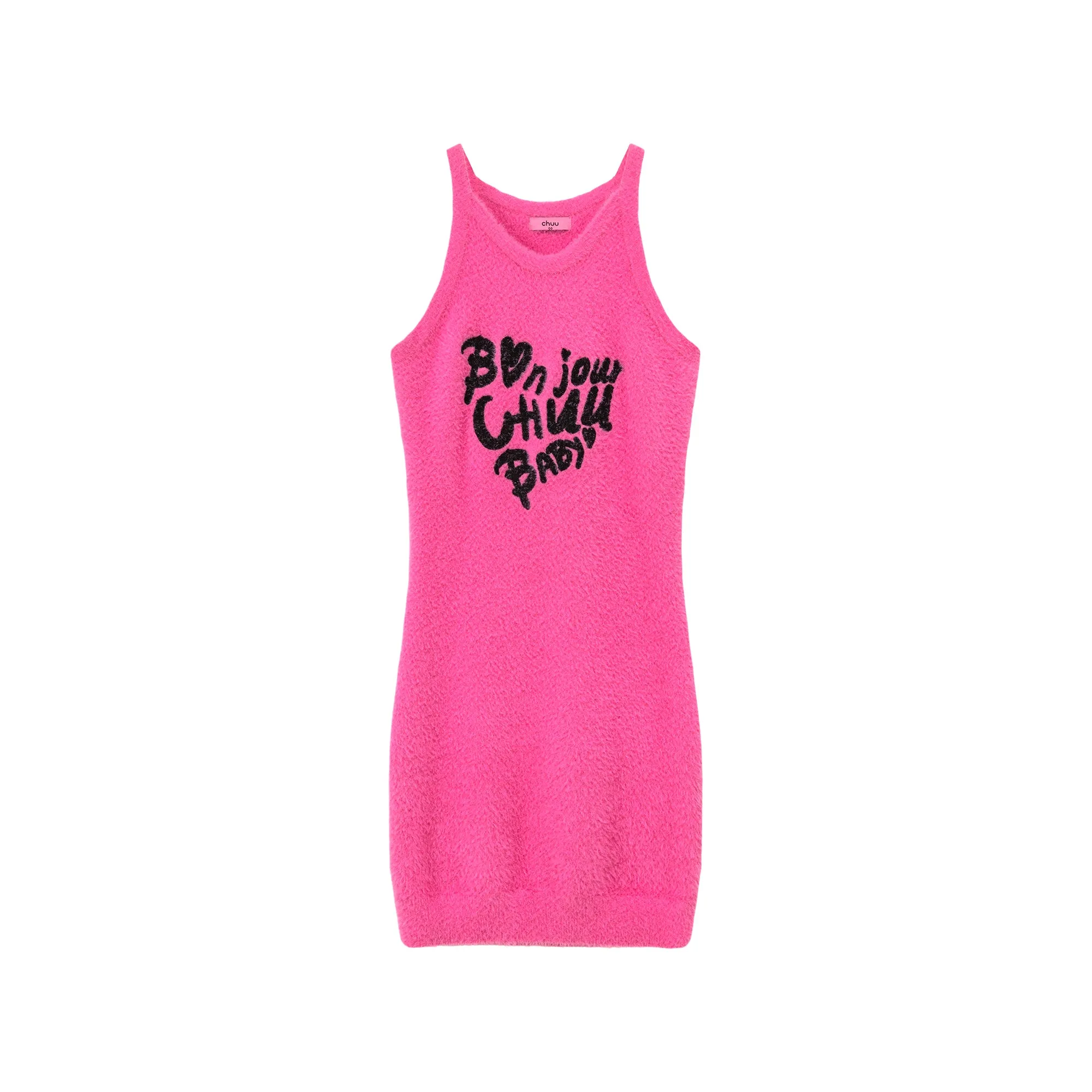 Bonjour Heart Logo Knit Dress