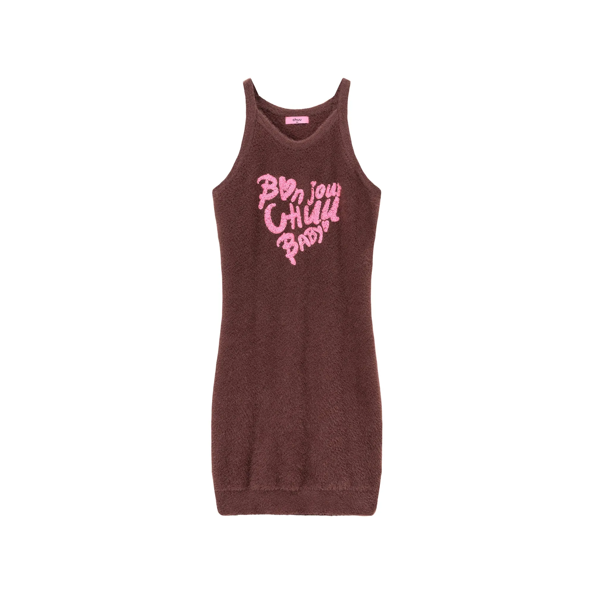 Bonjour Heart Logo Knit Dress