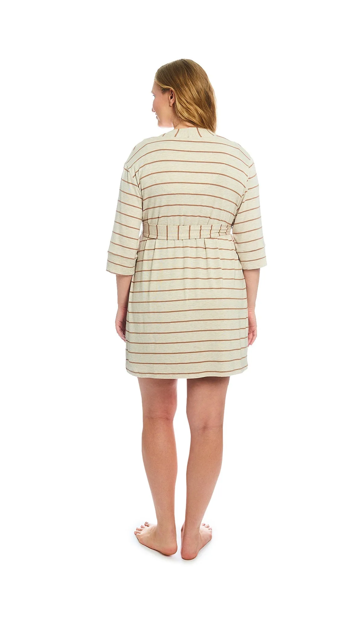 Carolyn Gown 2-Piece Mocha Stripe