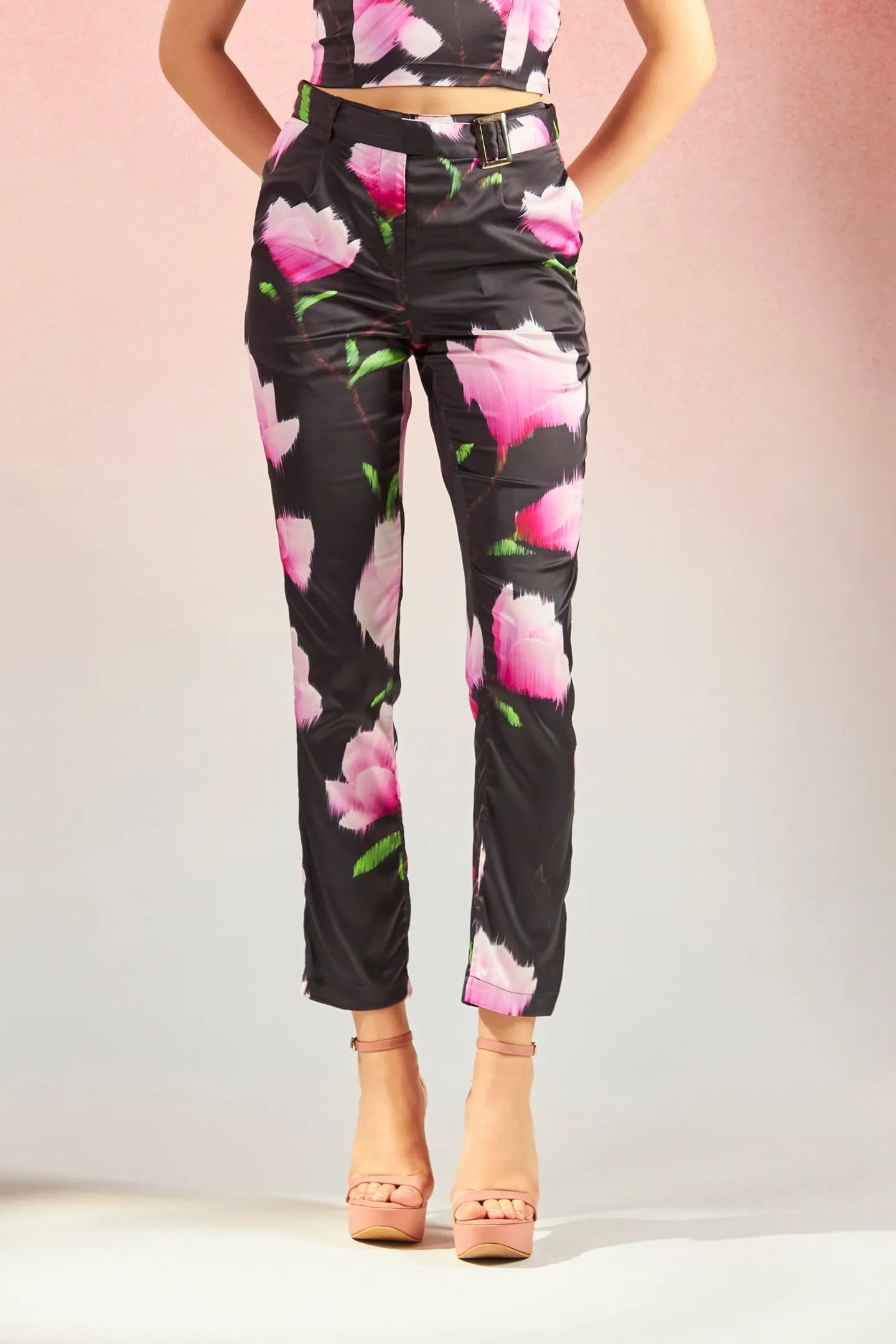 Darcel Trouser|Floral Satin Trousers