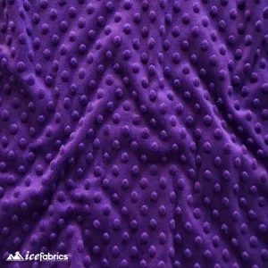 Dark Purple Dimple Polka Dot Minky Fabric / Ultra Soft /