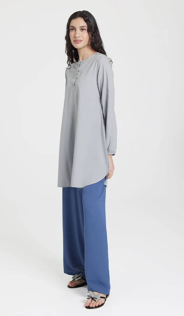 Darya Mostly Cotton Simple Everyday Tunic - Pearl