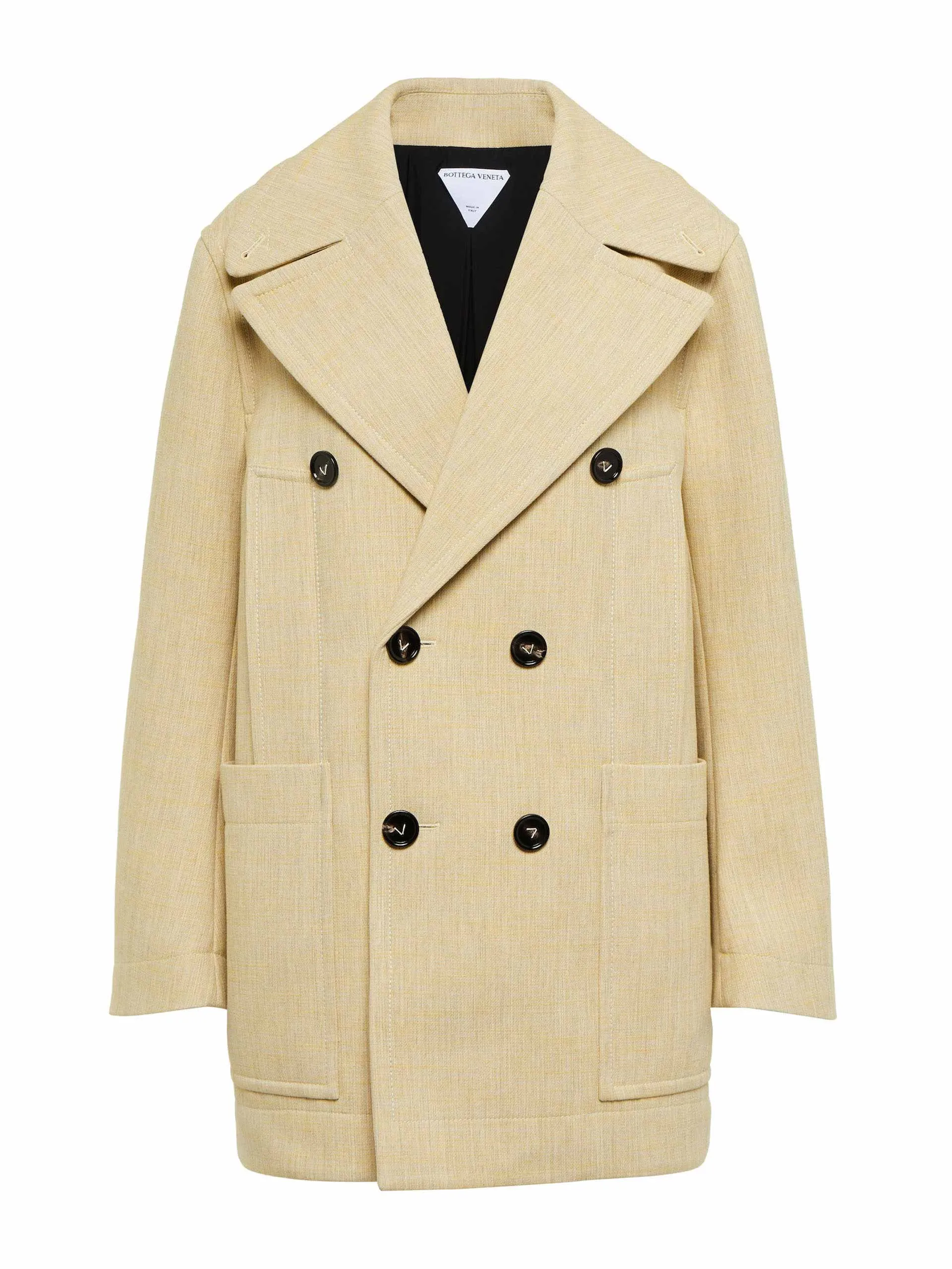 Double-breasted wool coat