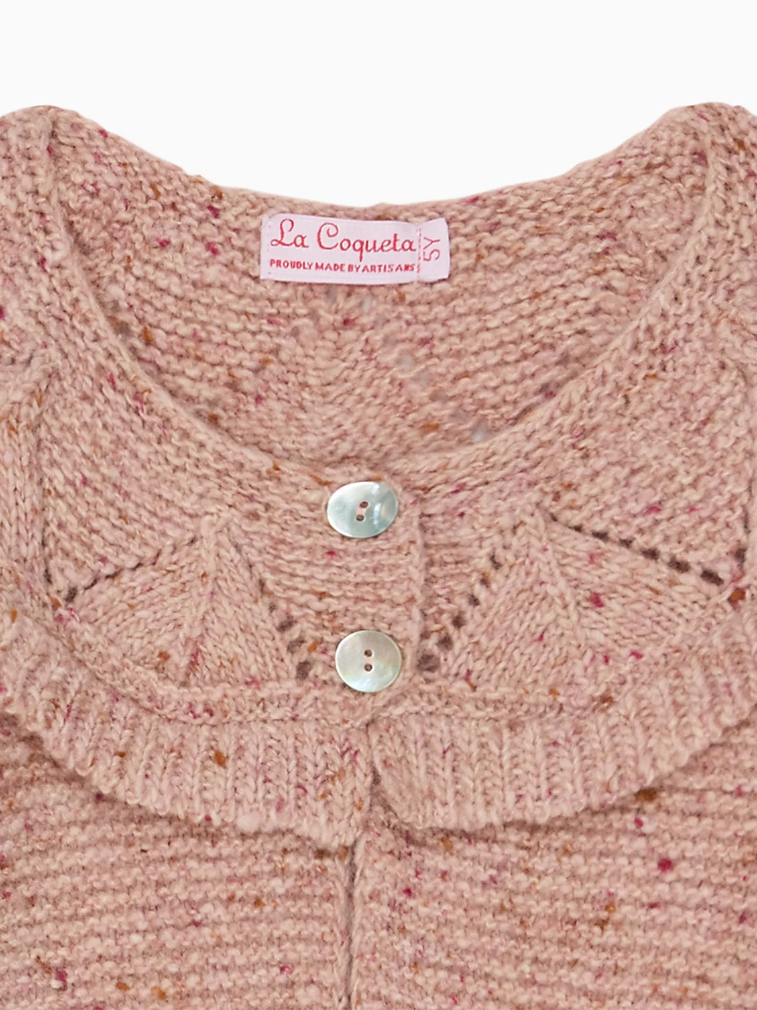 Dusty Pink Baena Merino Girl Cardigan