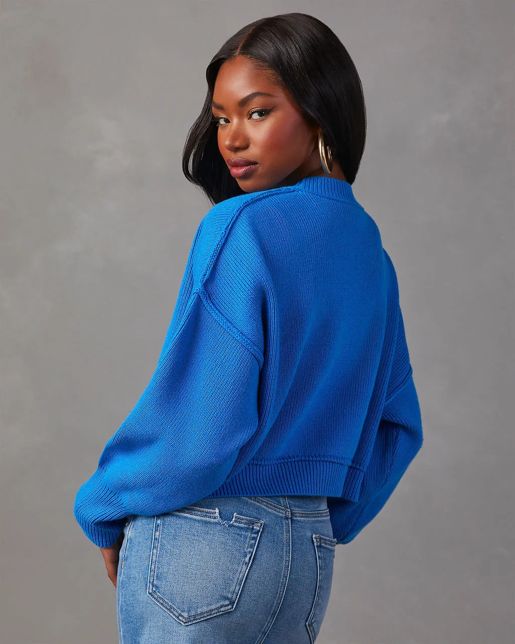 Elouise Cropped Crewneck Sweater