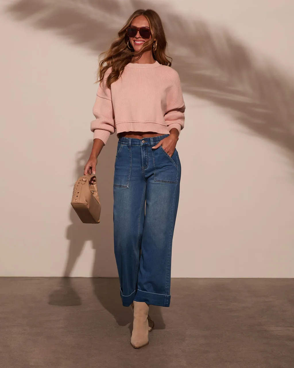 Elouise Cropped Crewneck Sweater