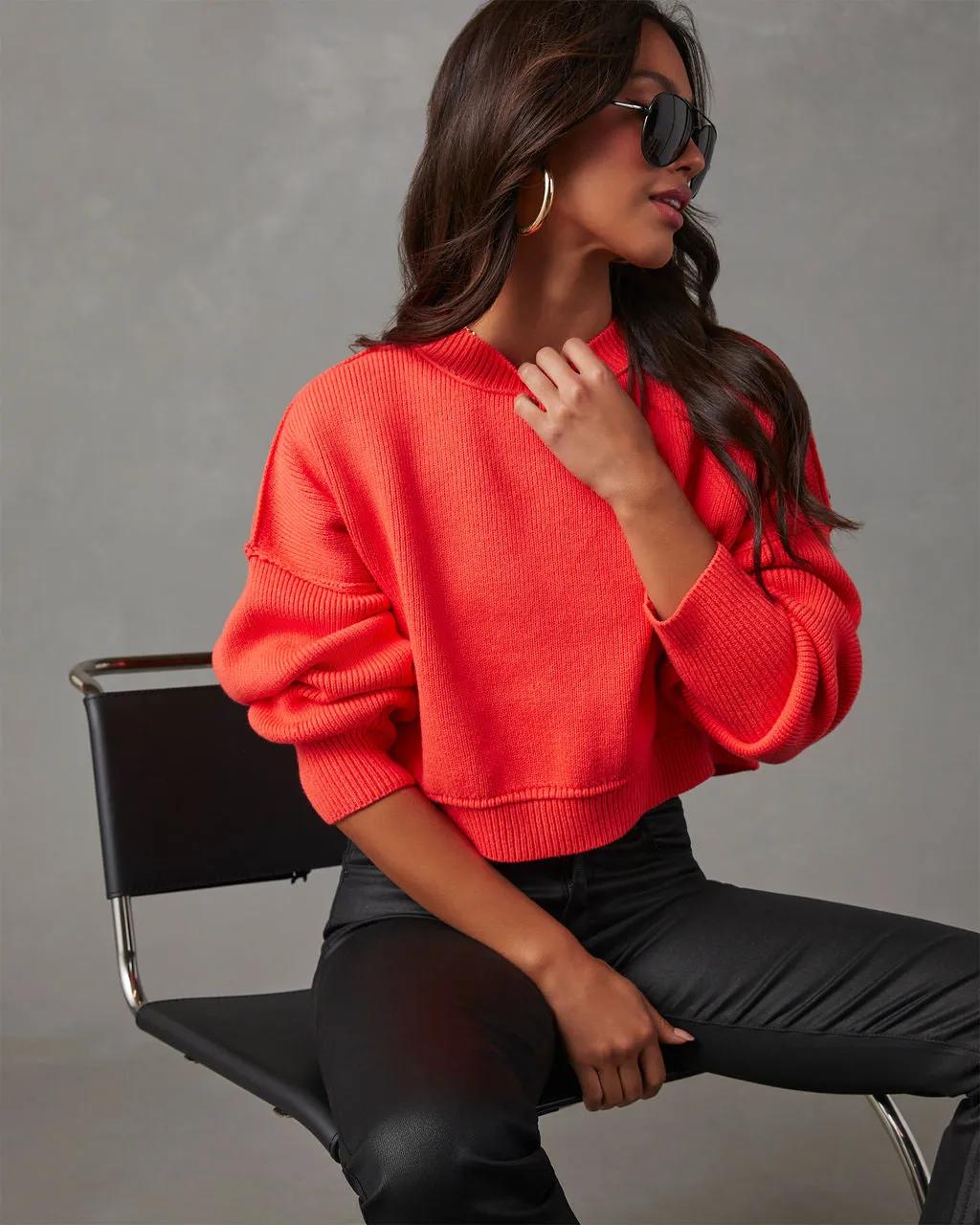 Elouise Cropped Crewneck Sweater