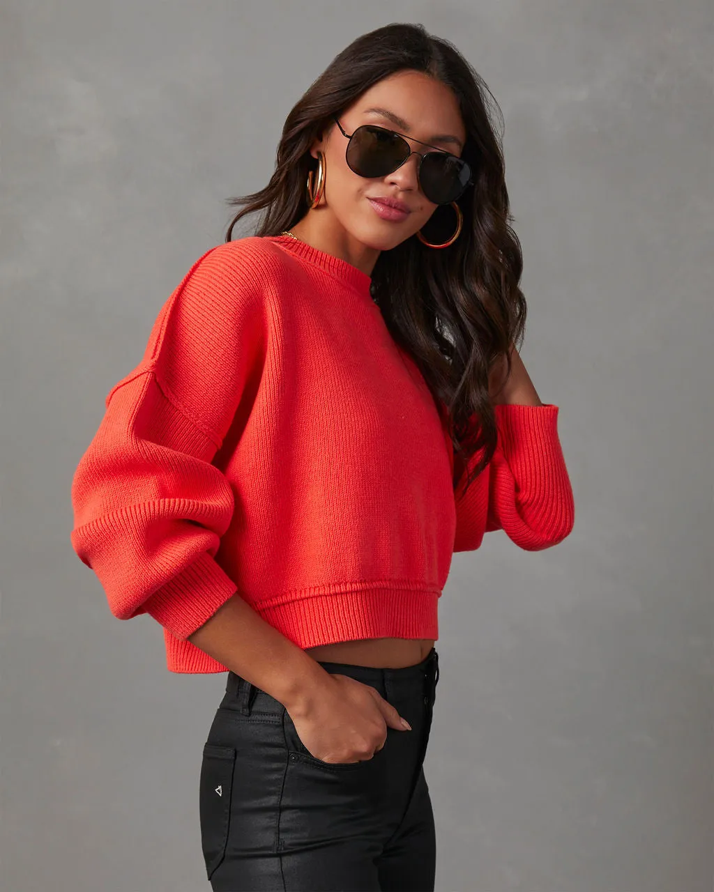 Elouise Cropped Crewneck Sweater