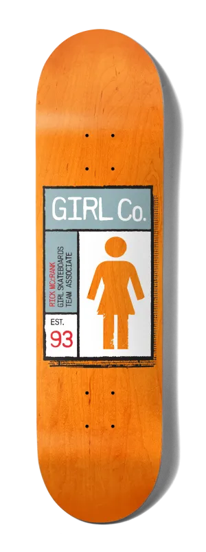 Girl Skateboard Deck Gridbox Rick McCrank 8.5"