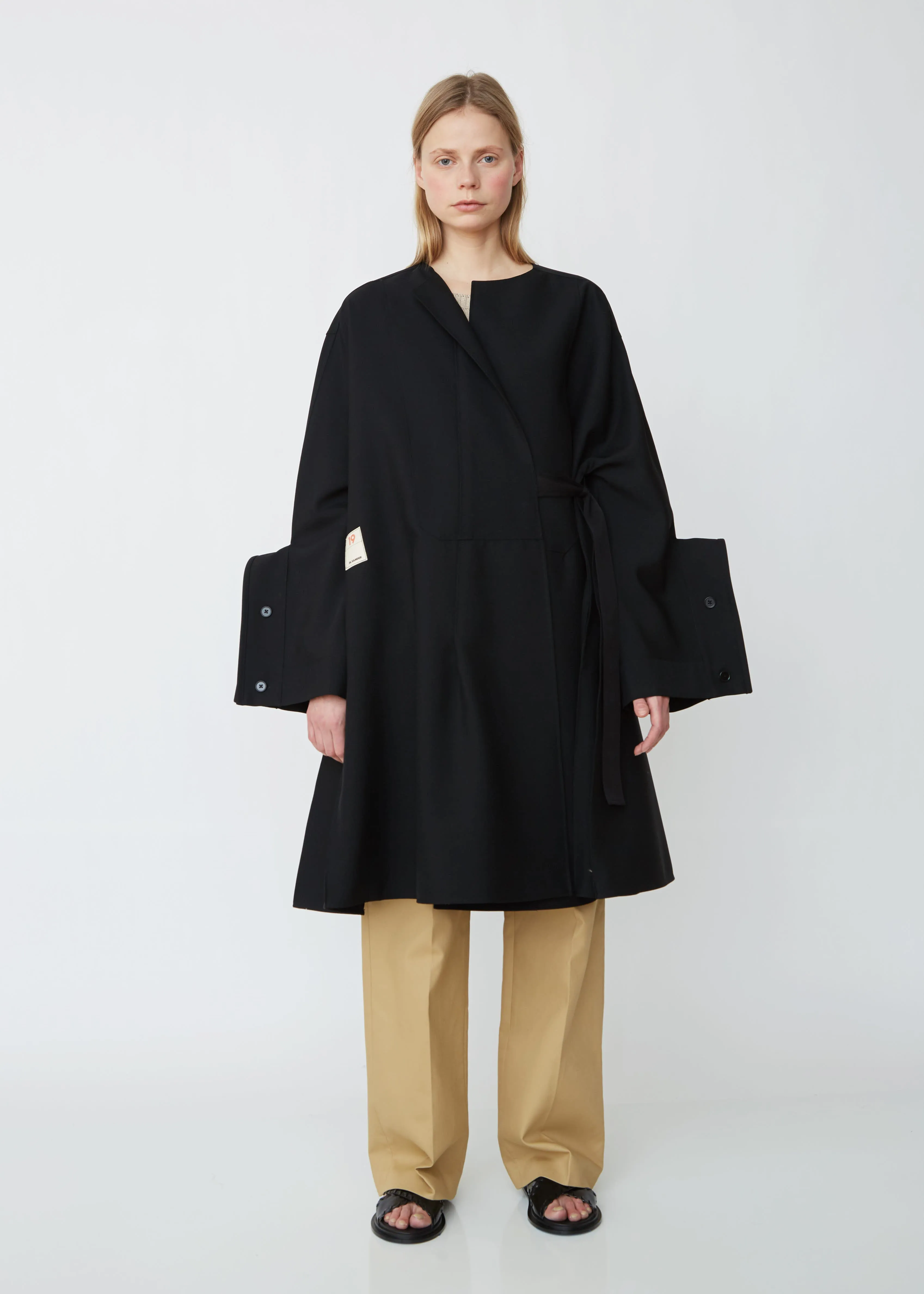 Grayson Structured Cuff Wool Coat