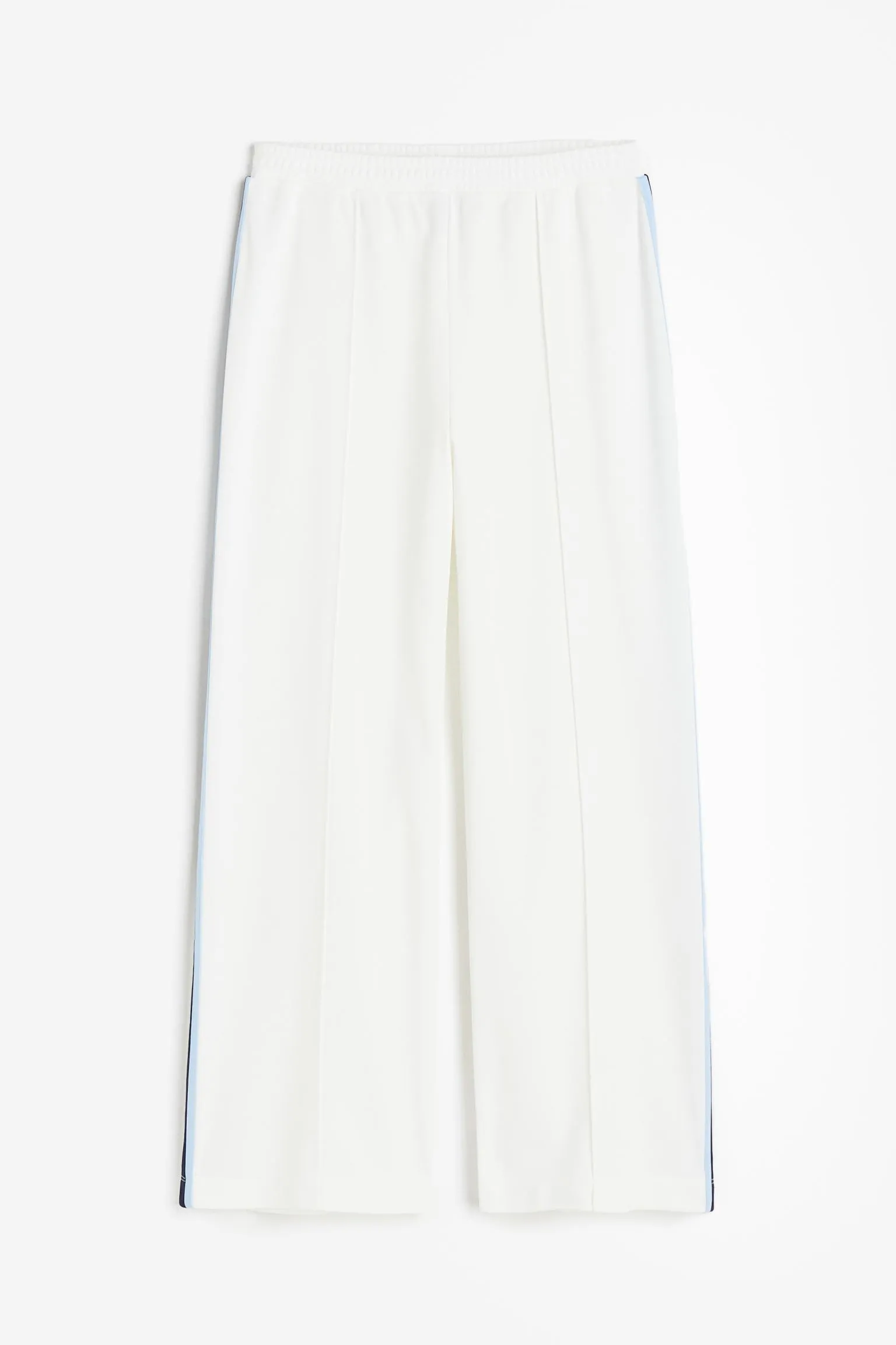 H&M Track Pants With Side Stripe, white/blue