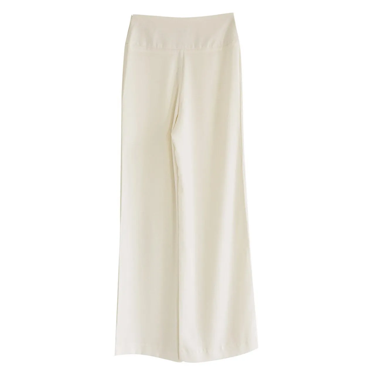 HIGH-RISE WIDE LEG CREPE TROUSERS