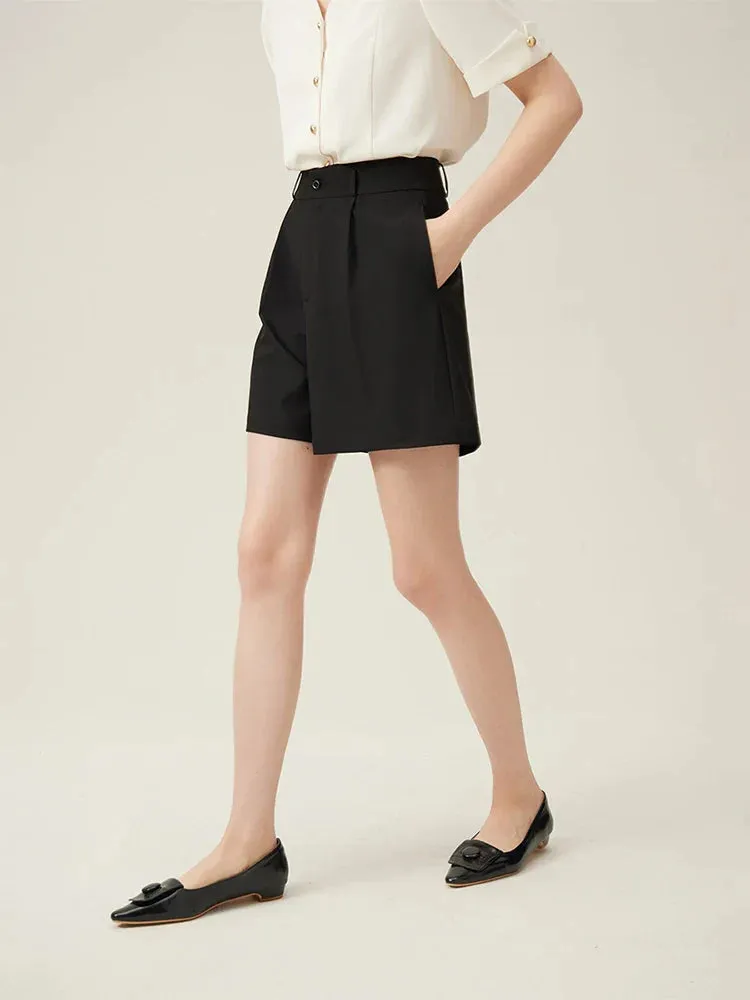 High-waist Irregular Commuter Short