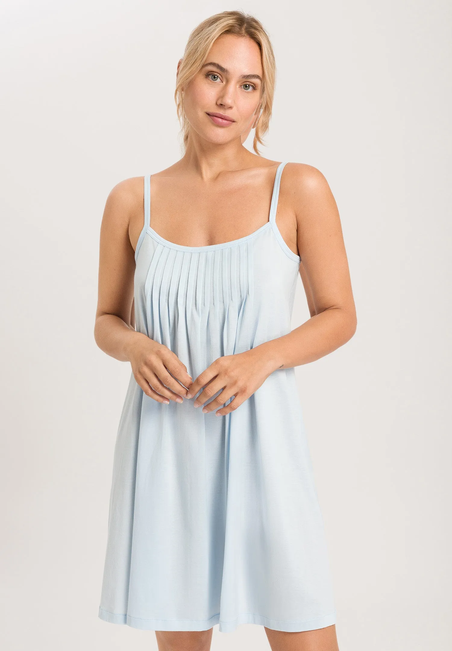 Juliet Pleated Cotton Babydoll | Whispering Blue 77747-2503