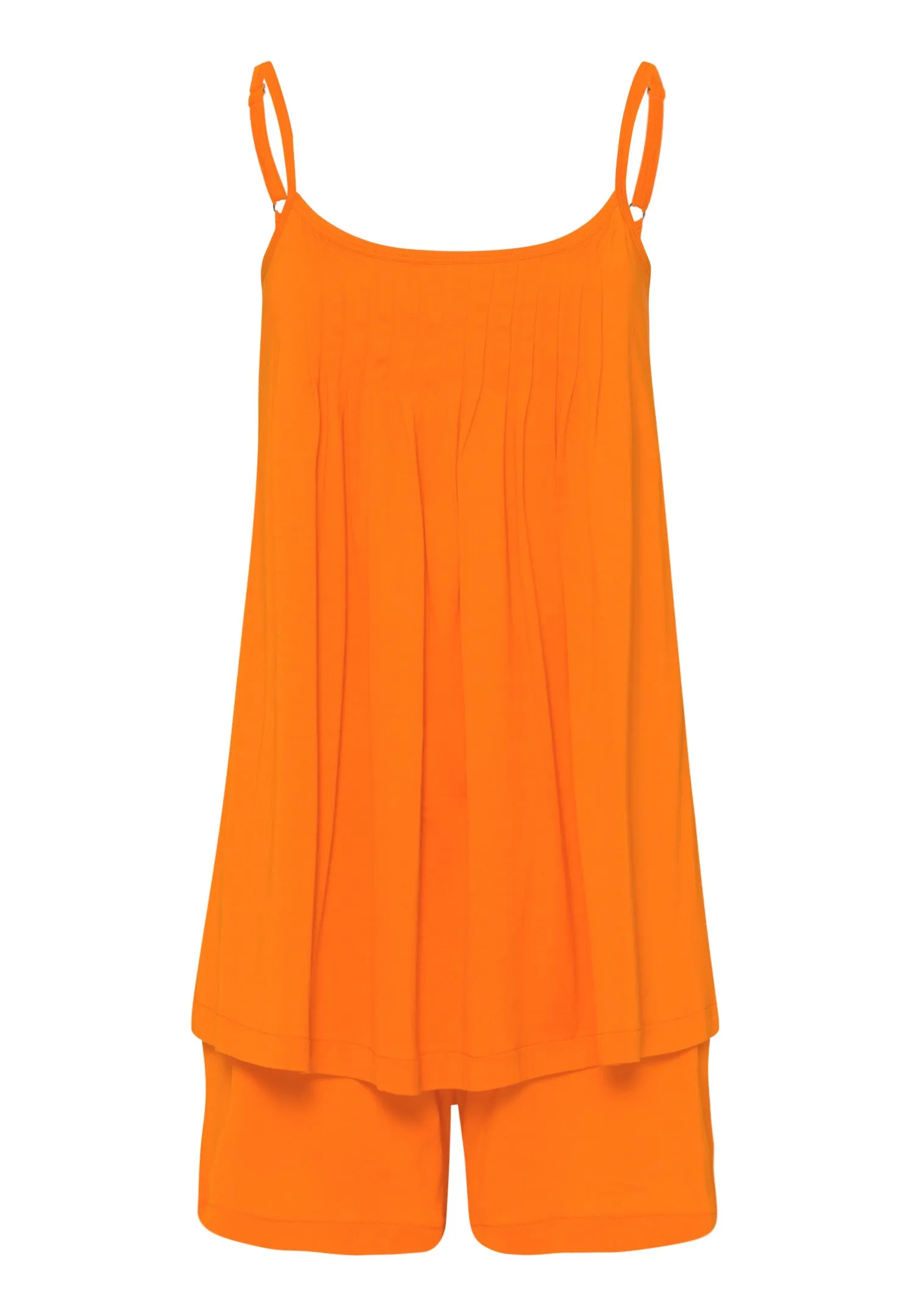 Juliet Spaghetti Strap Pleated Pajama Set | Juicy Orange 77705-2292