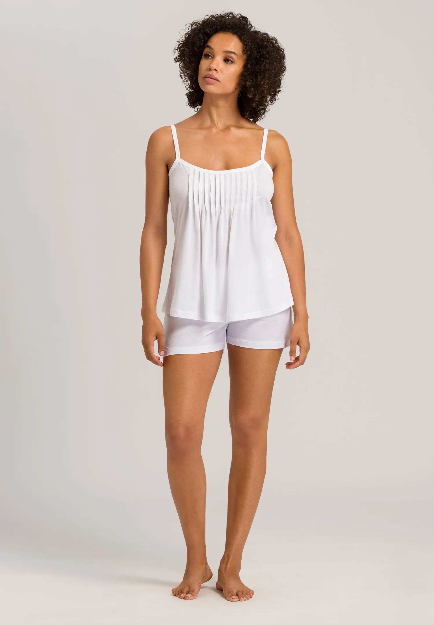 Juliet Spaghetti Strap Pleated Pajama Set | White 77705-101