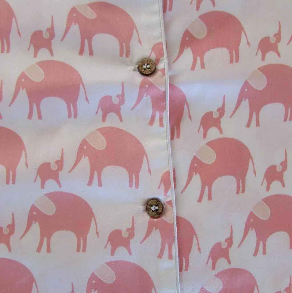 Ladies  Short Sleeve Pyjamas Tops in Simple luxury Elephants