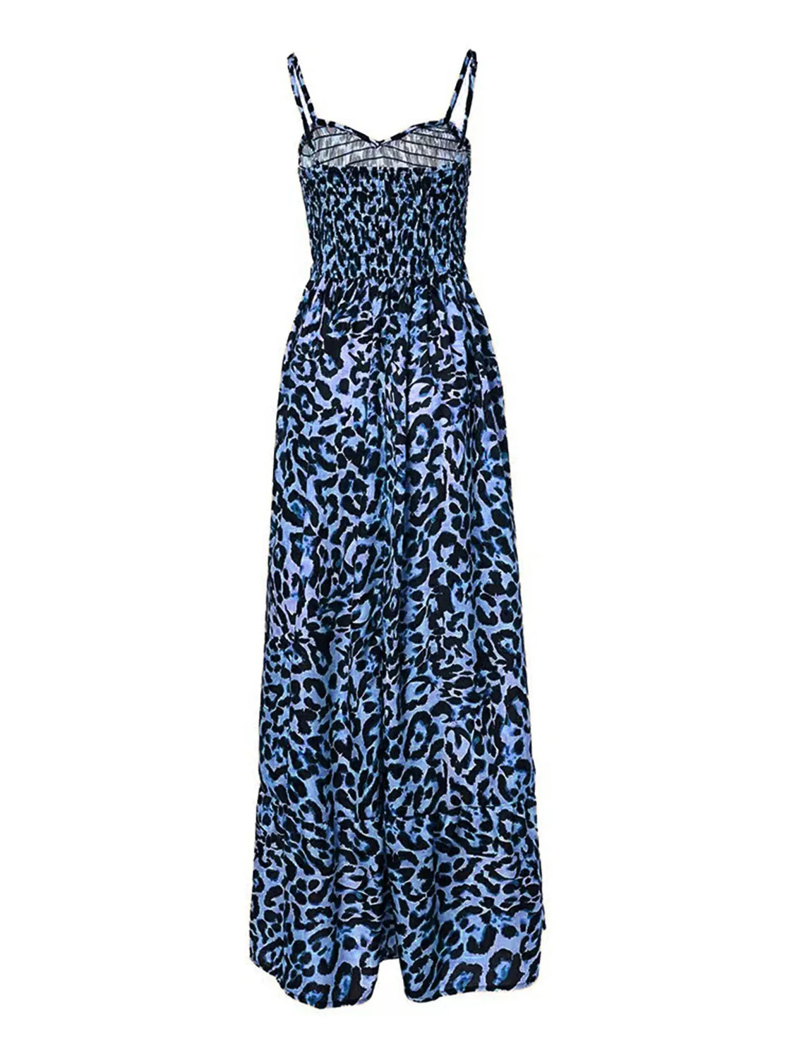 Leopard Sweetheart Neck Cami Dress New women's fashion casual leopard print maxi dress