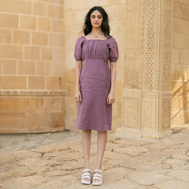 Linen Dress for Women | Purple