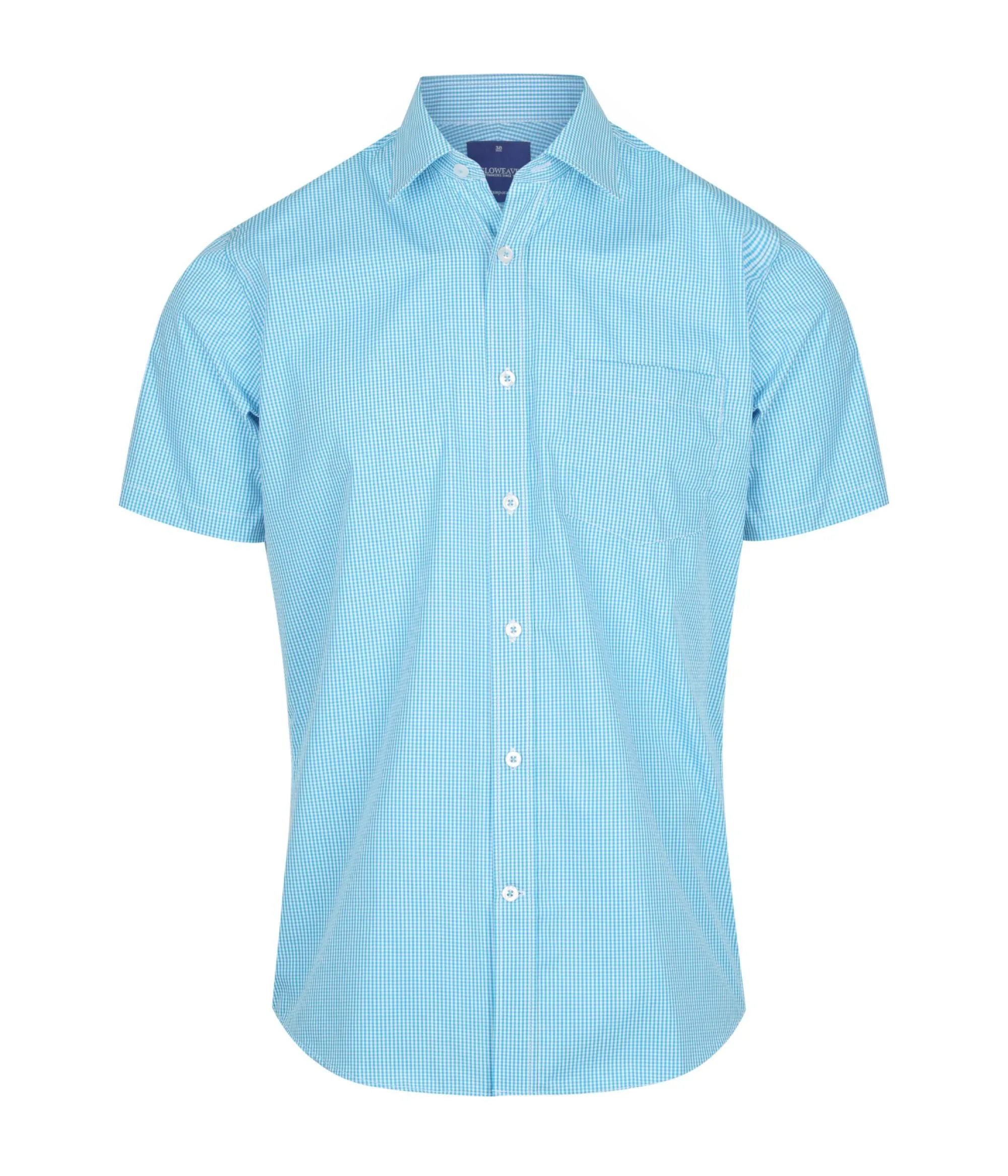 Men's Gingham Short Sleeve Shirt - 1637S (4 colours)