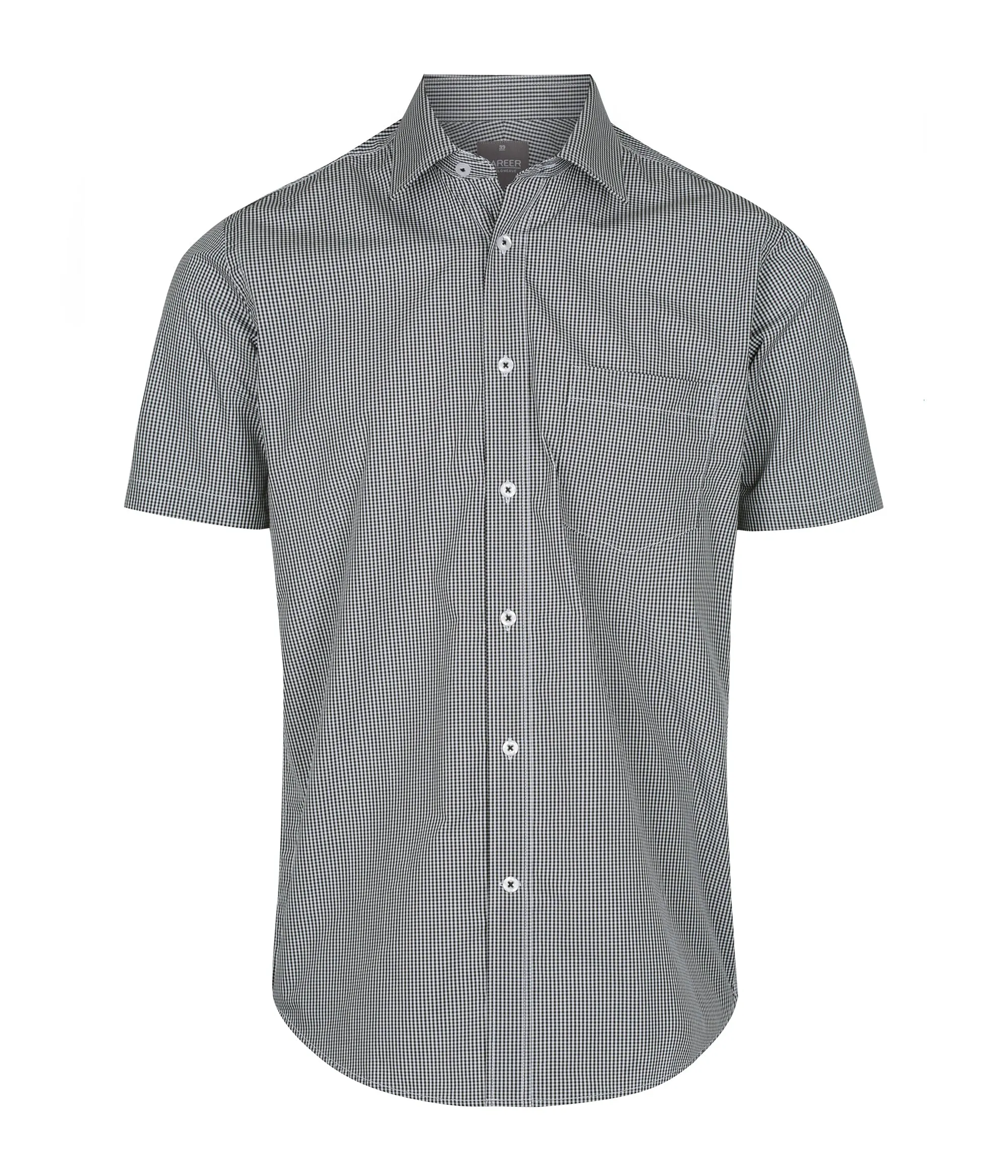 Men's Gingham Short Sleeve Shirt - 1637S (4 colours)