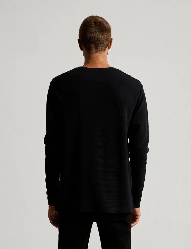 MR SIMPLE - Smith LS Waffle - Black