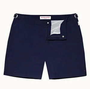 Navy Bulldog Mid-Length Swim Shorts