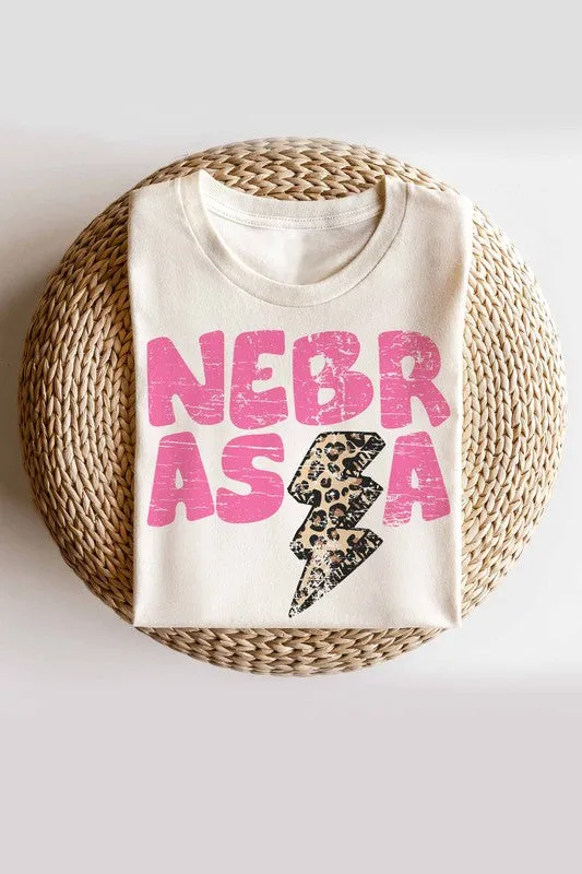 NEBRASKA LIGHTNING LEOPARD GRAPHIC TEE