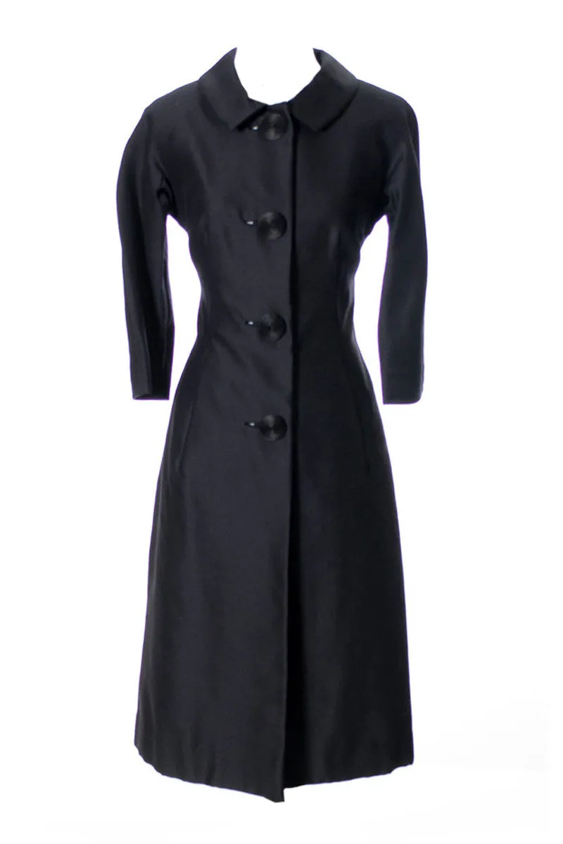 Nicholas Ungar Vintage Wool Silk Blend Coat Dress