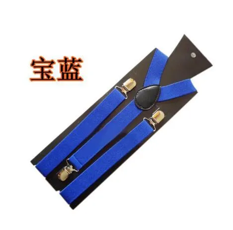 Obsessions 18 Color Elastic Leather Suspenders Unisex Braces