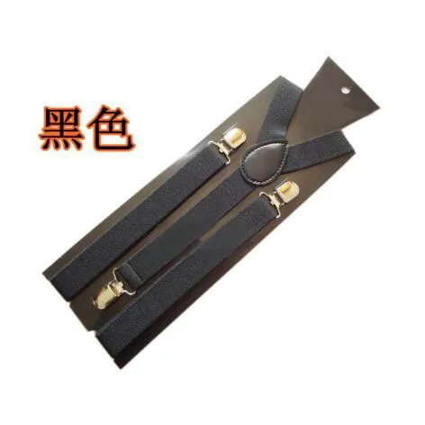 Obsessions 18 Color Elastic Leather Suspenders Unisex Braces