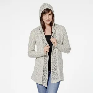 Organic Cotton Blend Lace Hooded Cardigan