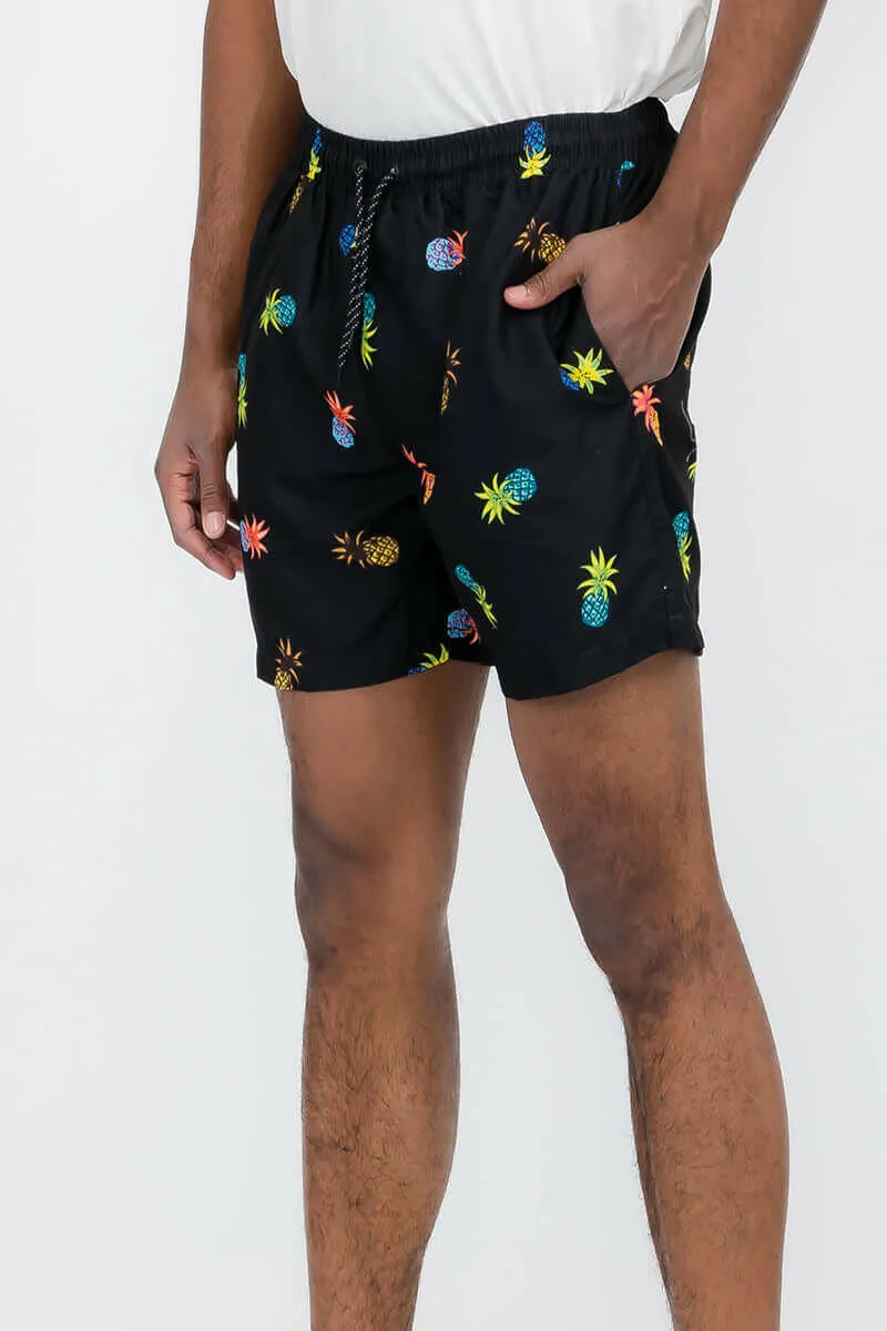 Pineapple Print Swim Shorts