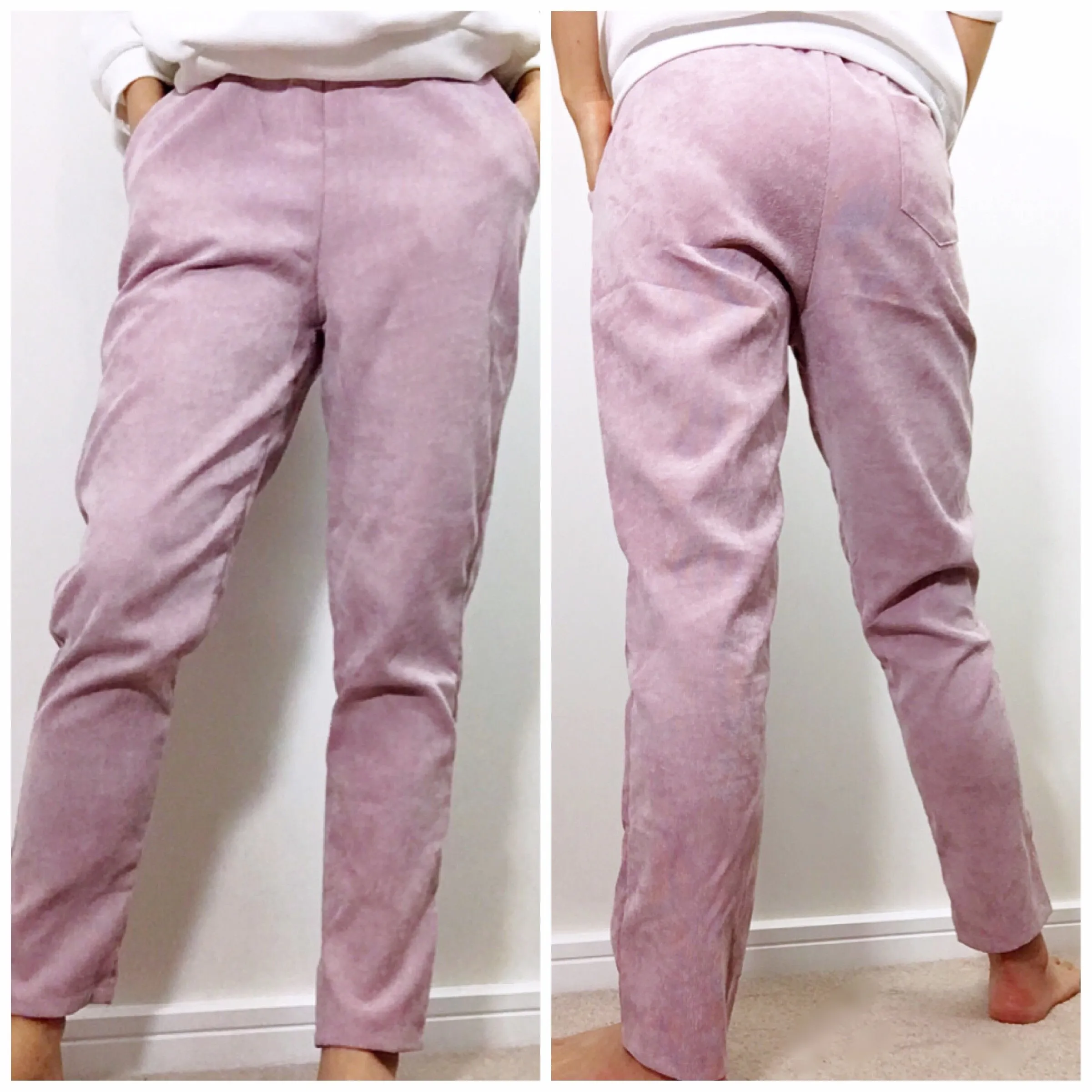 PINK CORD TEXTURED JOGGERS