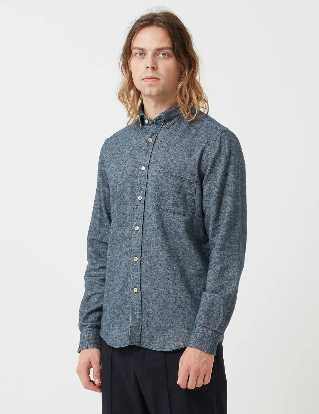 Portuguese Flannel Teca Shirt - Grayed Blue