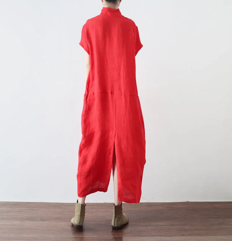 Red Women Summer casual Dresses Long Women Dresses AMT962337