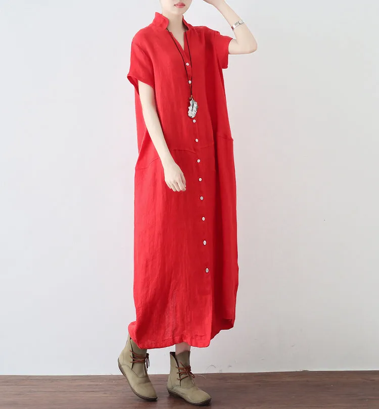 Red Women Summer casual Dresses Long Women Dresses AMT962337