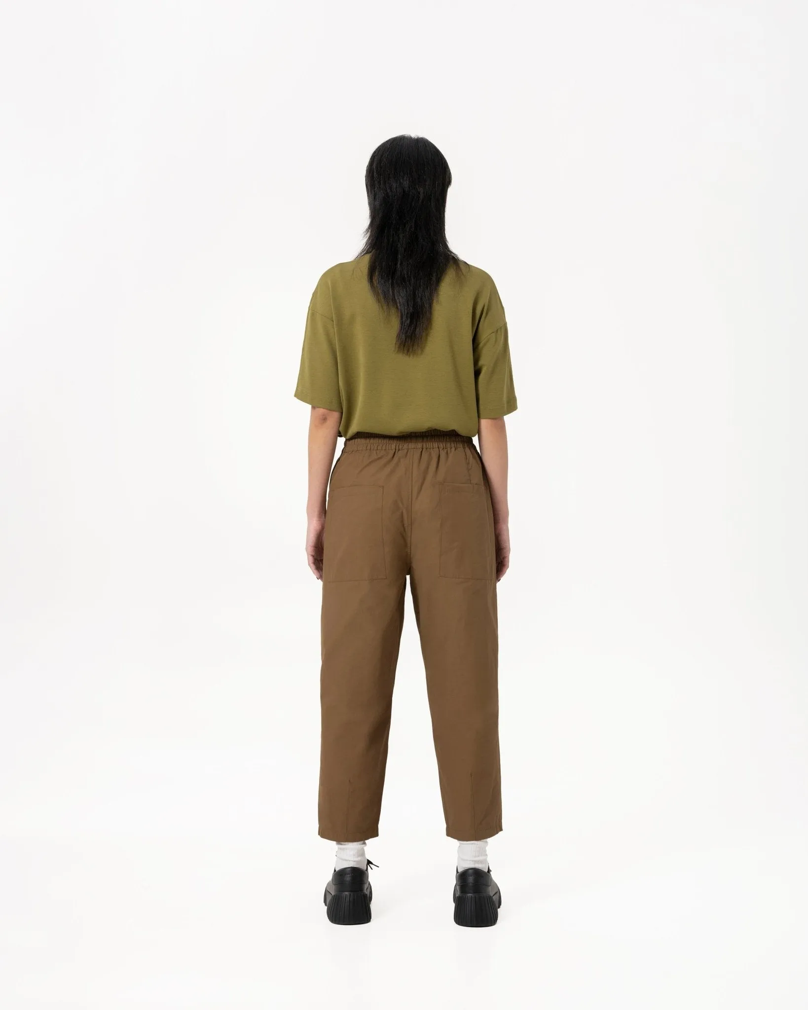 Relaxed Elasticated Trousers - Amber