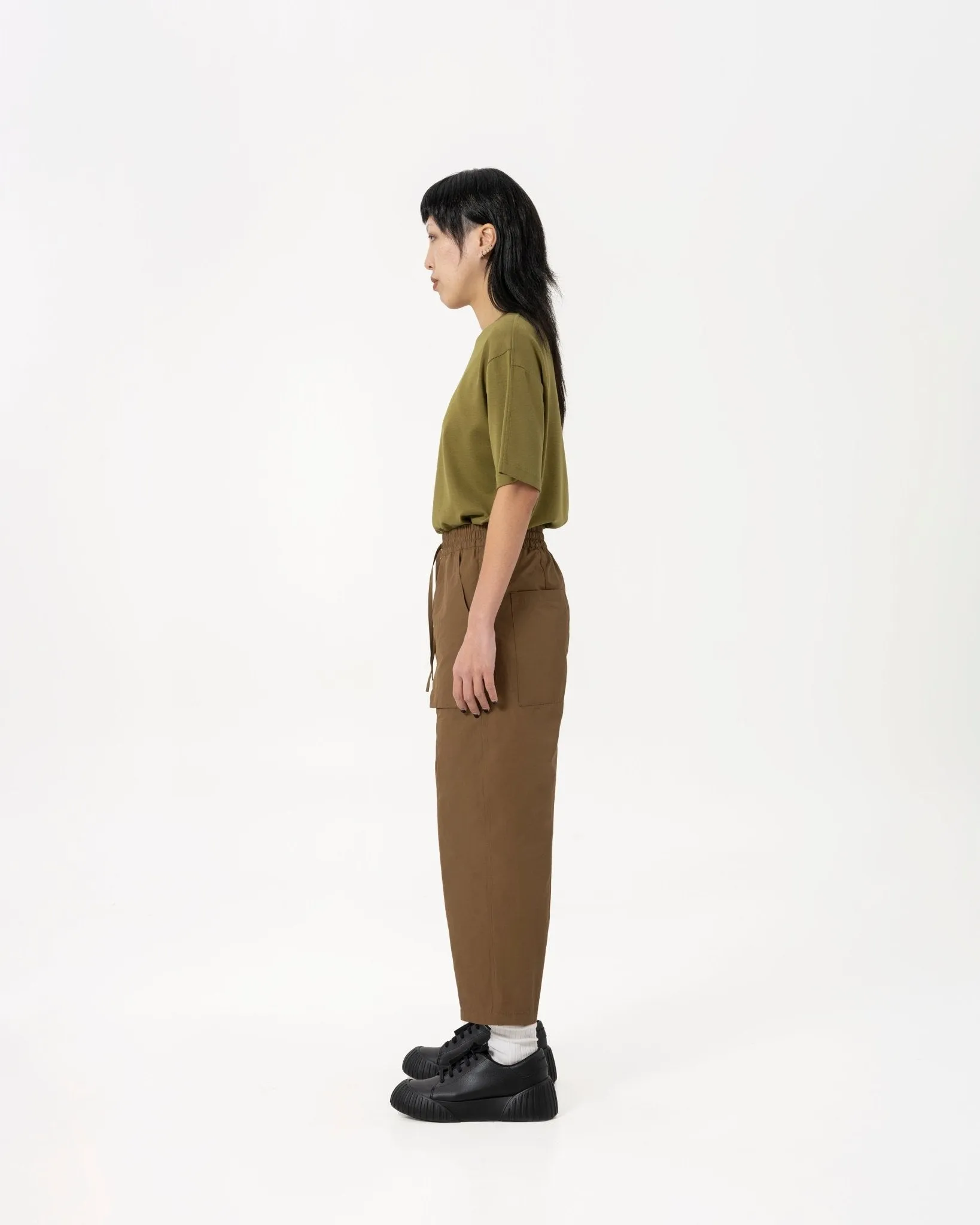 Relaxed Elasticated Trousers - Amber