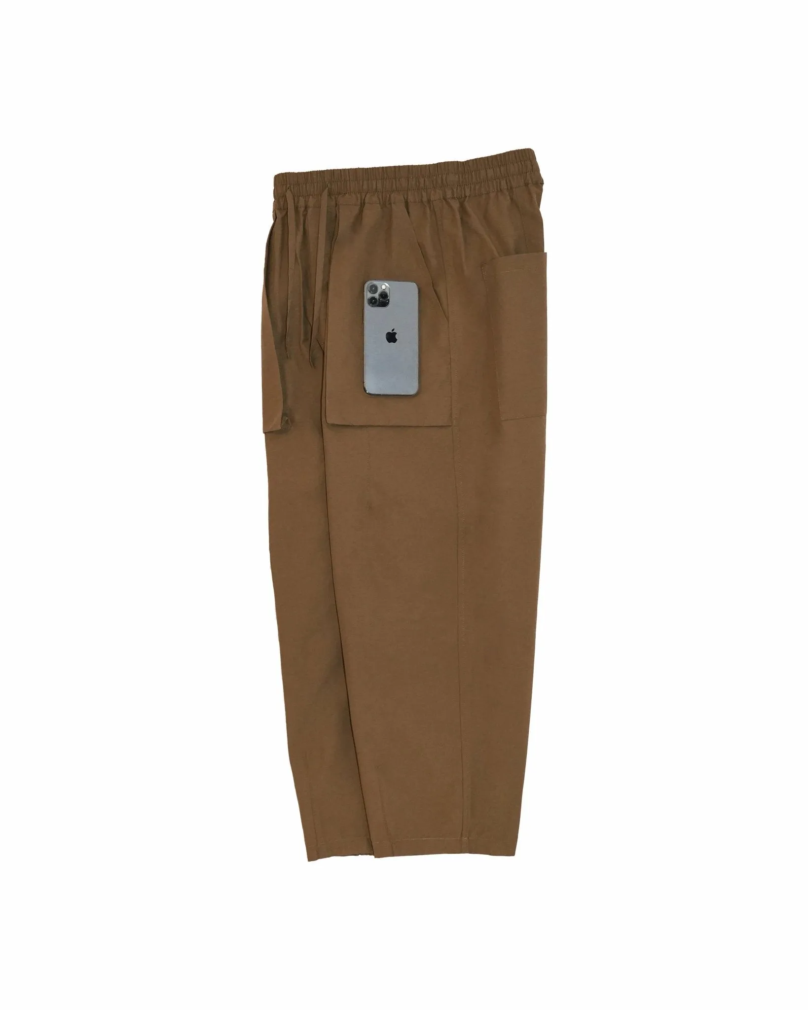 Relaxed Elasticated Trousers - Amber