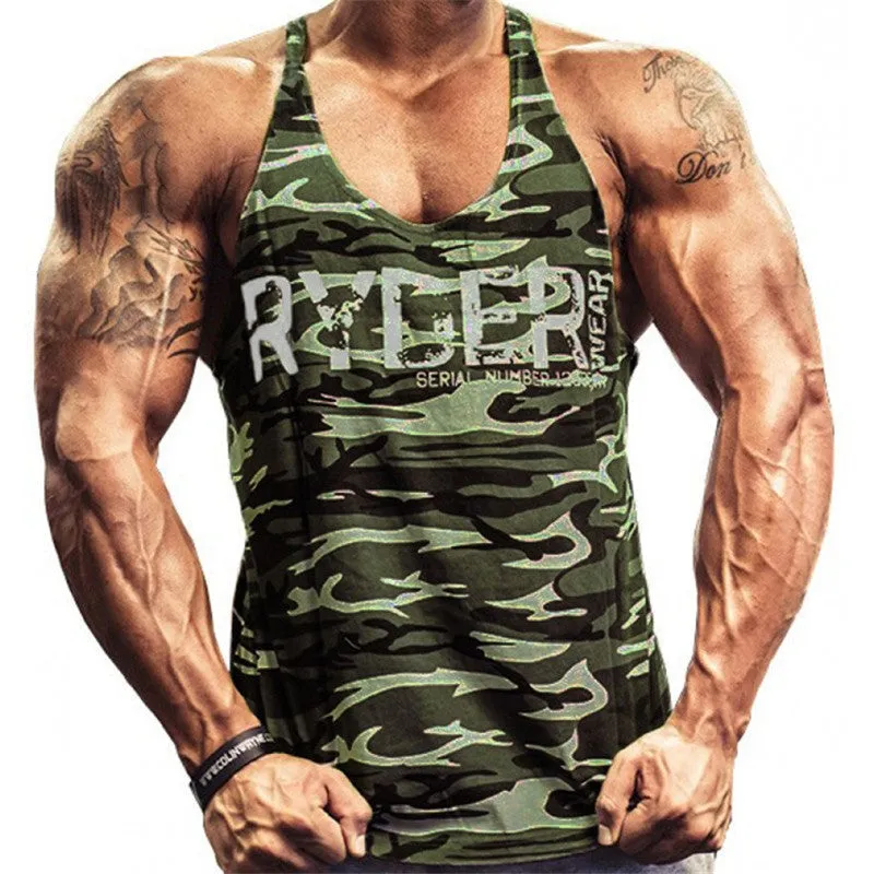 Ryder Camouflage Print Tank Tops